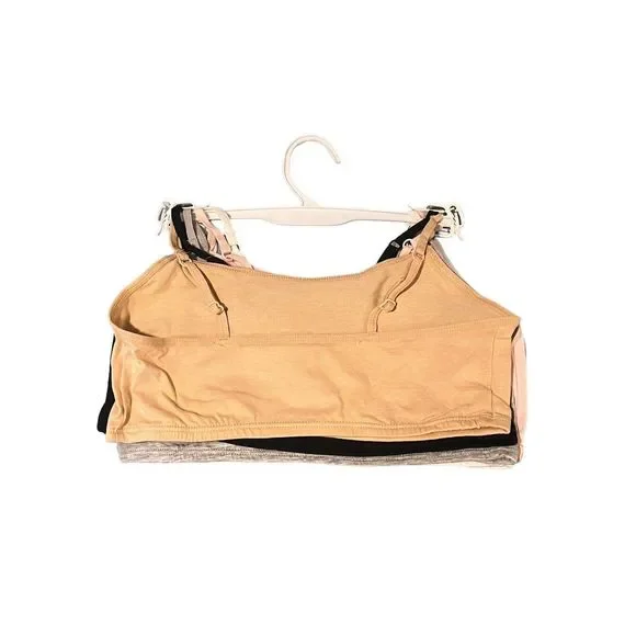 Rene Rofe Bralettes 5-Pack Girls Large Cotton Spandex Multicolor Soft Comfort - Picture 8 of 8